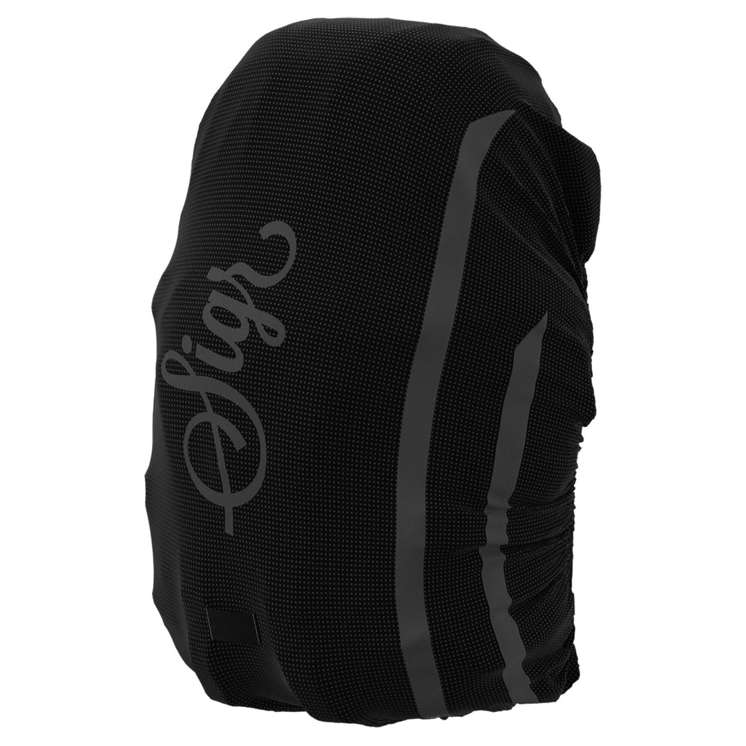 Duvhök Reflective Black/Grey Back Pack Cover by Sigr Cycling Clothing