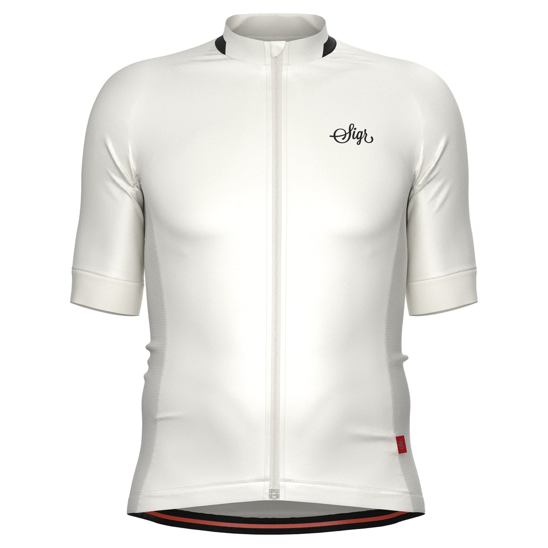 Hägg Men's White Cycling Jersey by Sigr Cycling Clothing