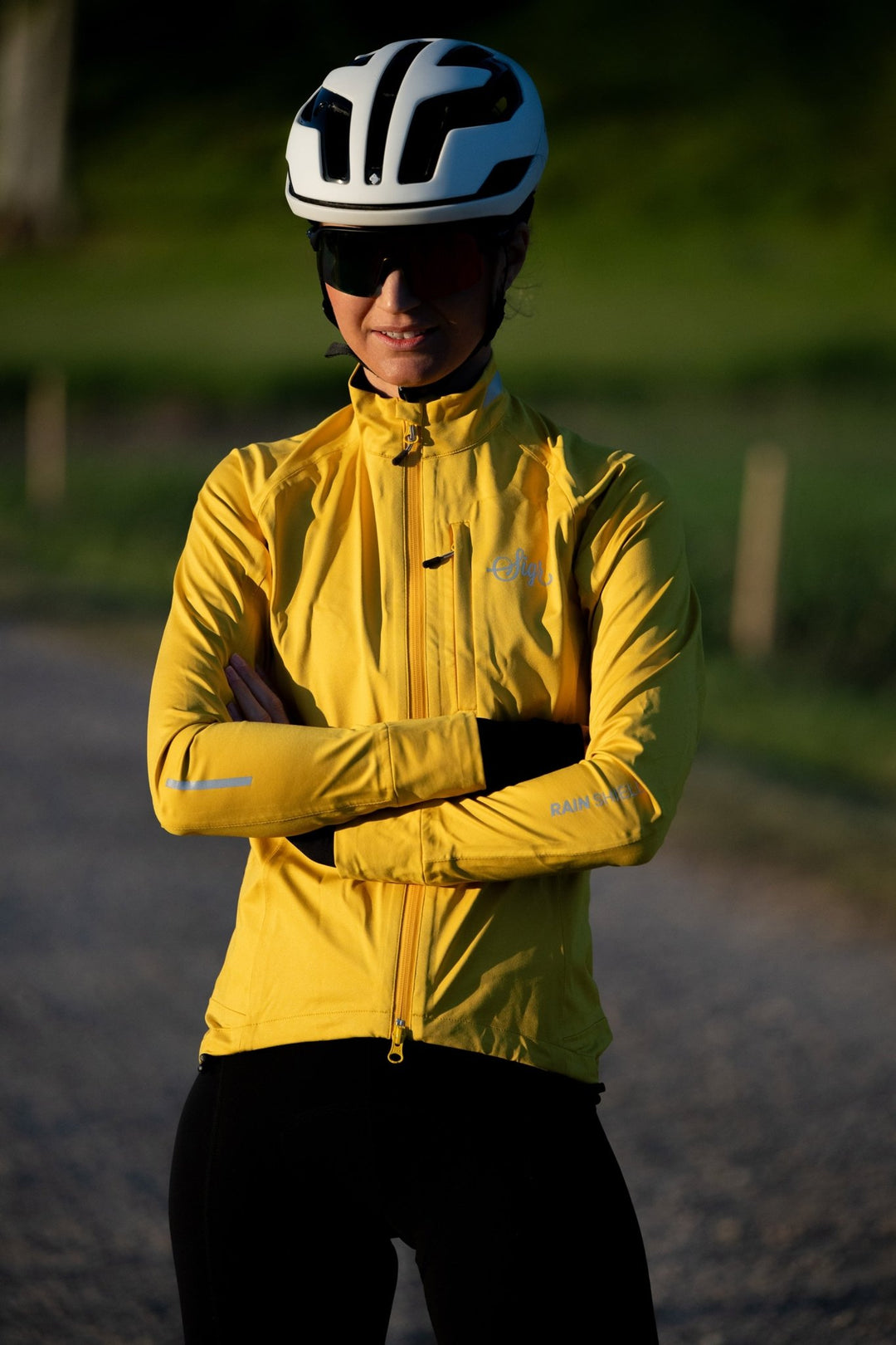 Sköld Women's Yellow Shell Cycling Jacket