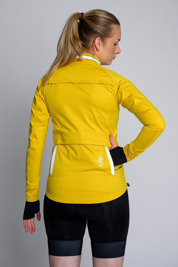 Sköld Women's Yellow Shell Cycling Jacket by Sigr Cycling Clothing