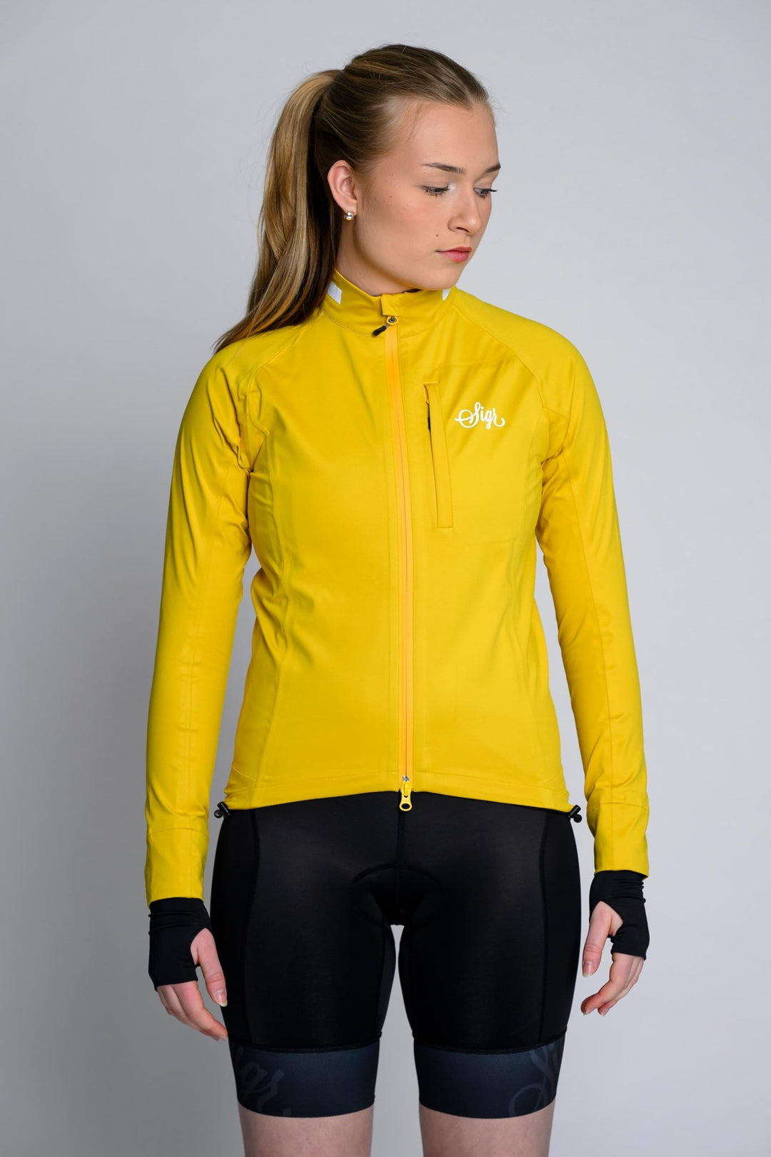 Sköld Women's Yellow Shell Cycling Jacket by Sigr Cycling Clothing