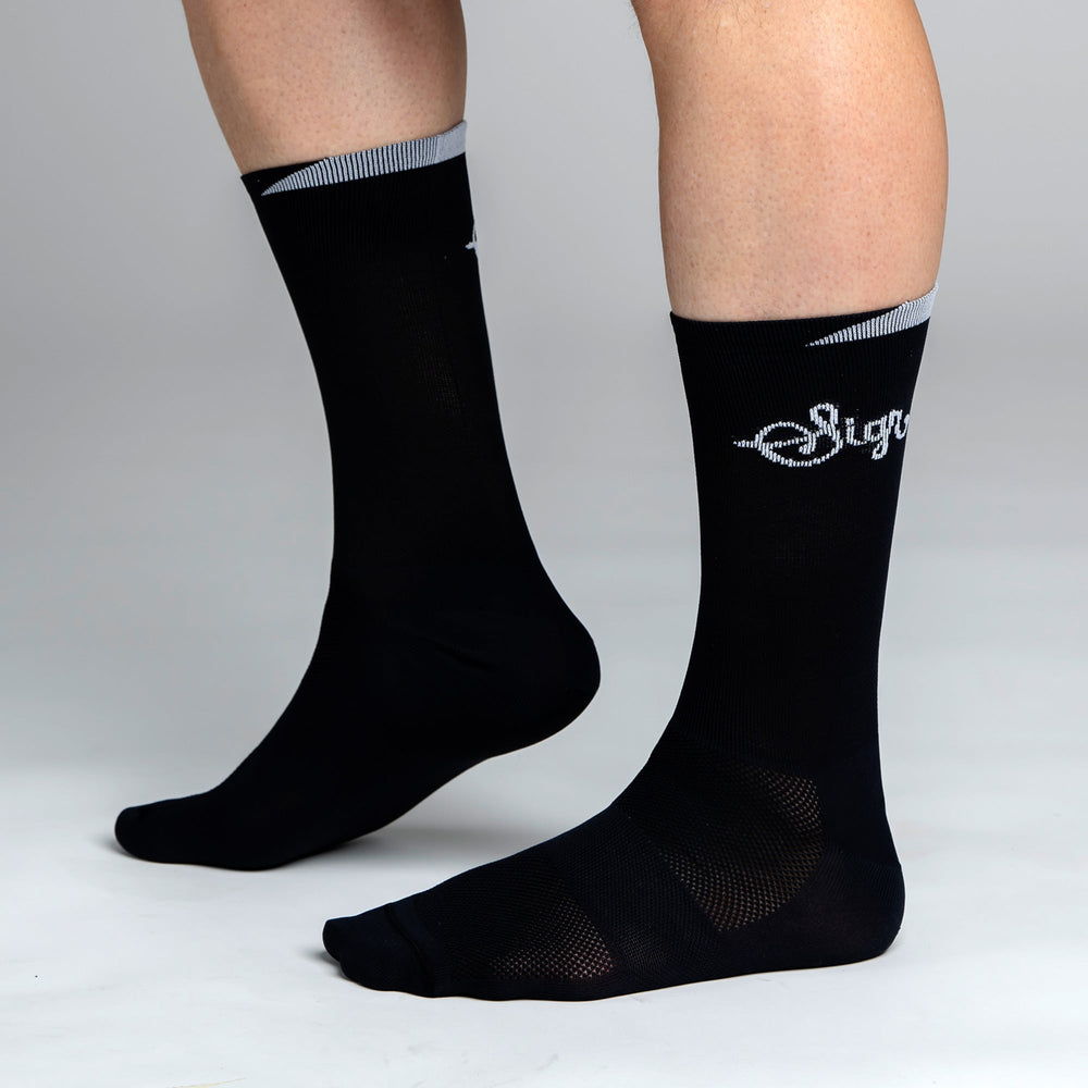 Snok Men's Black Cycling Socks by Sigr Cycling Clothing