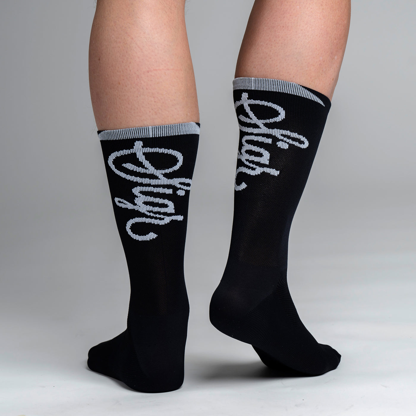 Snok - Larger Logo Black Cycling Socks for Men - Pack of 2 pairs