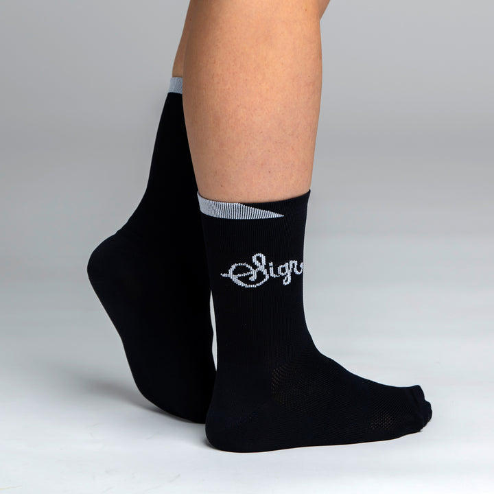 Snok - Black Cycling Socks for Women - One Pair
