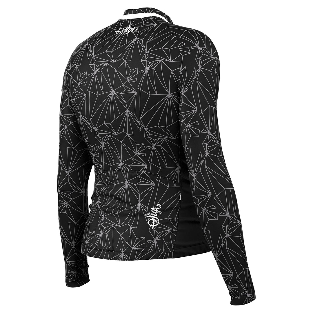 Black Iris Norrsken Men's Long Sleeved Reflective Cycling Jersey by Sigr Cycling Clothing