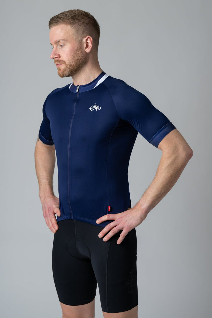 Blåklocka Men's Dark Blue Cycling Jersey by Sigr Cycling Clothing