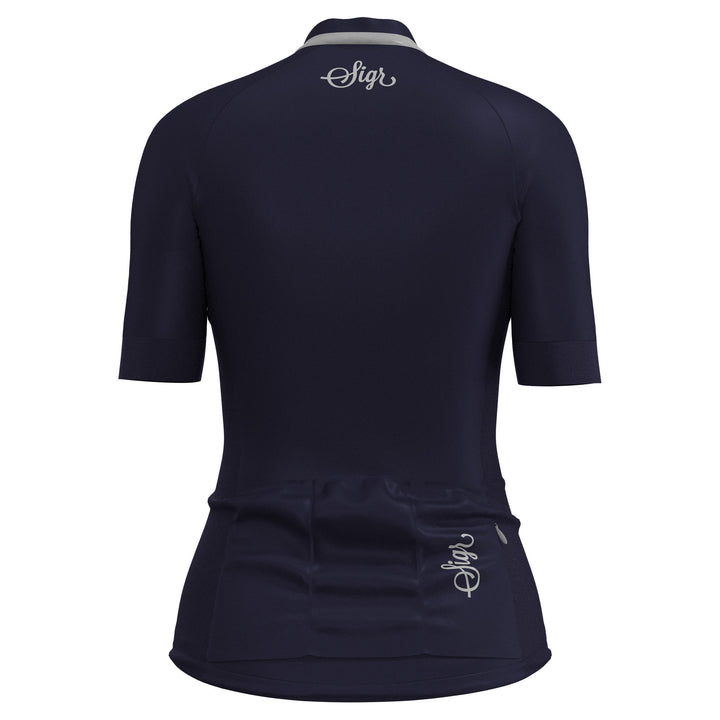 Blåklocka Women's Dark Blue Cycling Jersey by Sigr Cycling Clothing