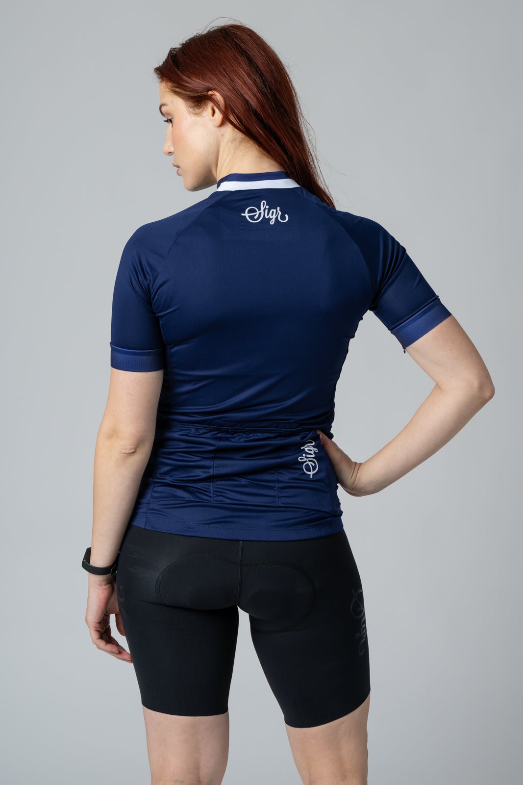 Blåklocka Women's Dark Blue Cycling Jersey by Sigr Cycling Clothing