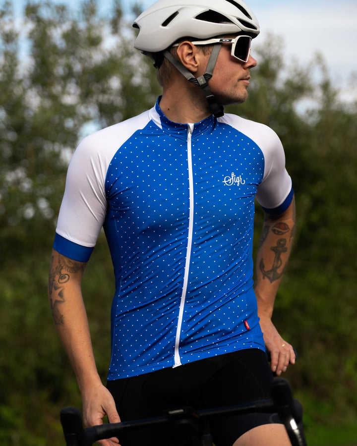 Blue Legacy Men's Cycling Jersey by Sigr Cycling Clothing