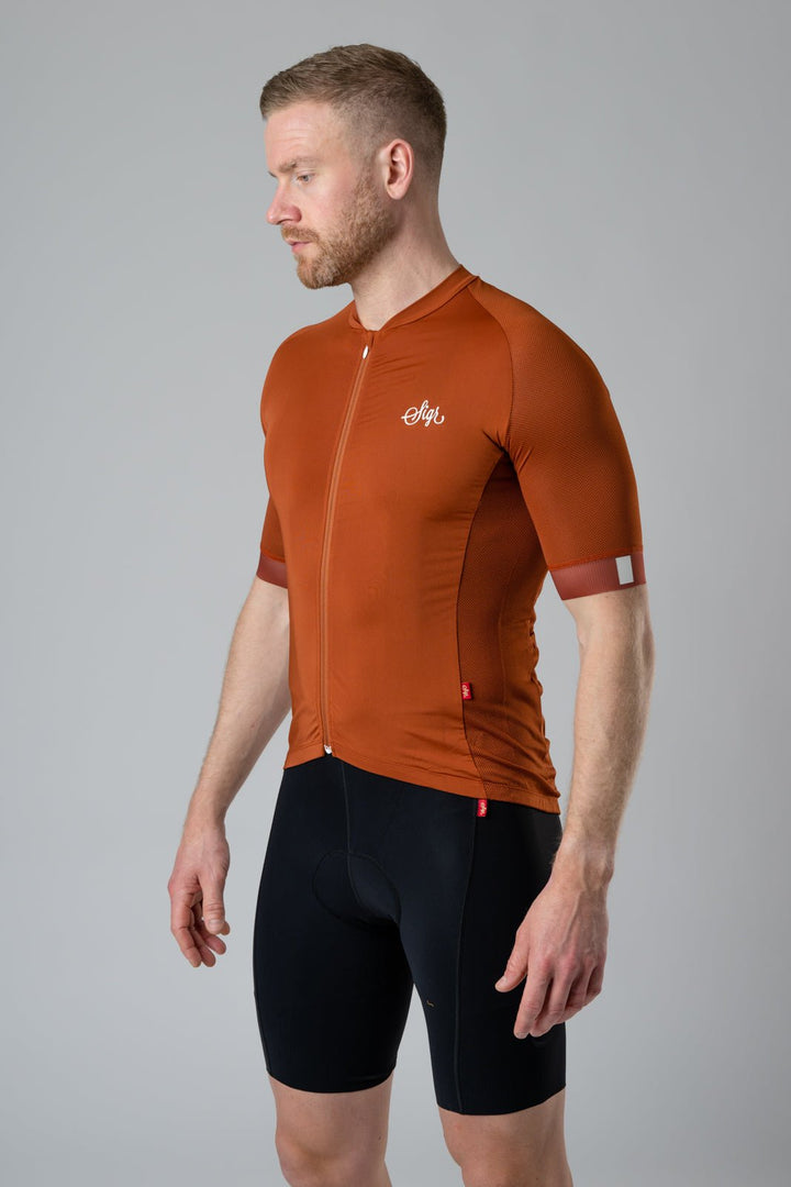 Dahlia Brown Pro Series Men's Cycling Jersey by Sigr Cycling Clothing