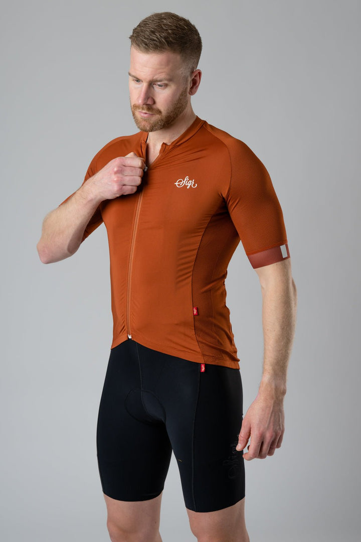 Dahlia Brown Pro Series Men's Cycling Jersey by Sigr Cycling Clothing