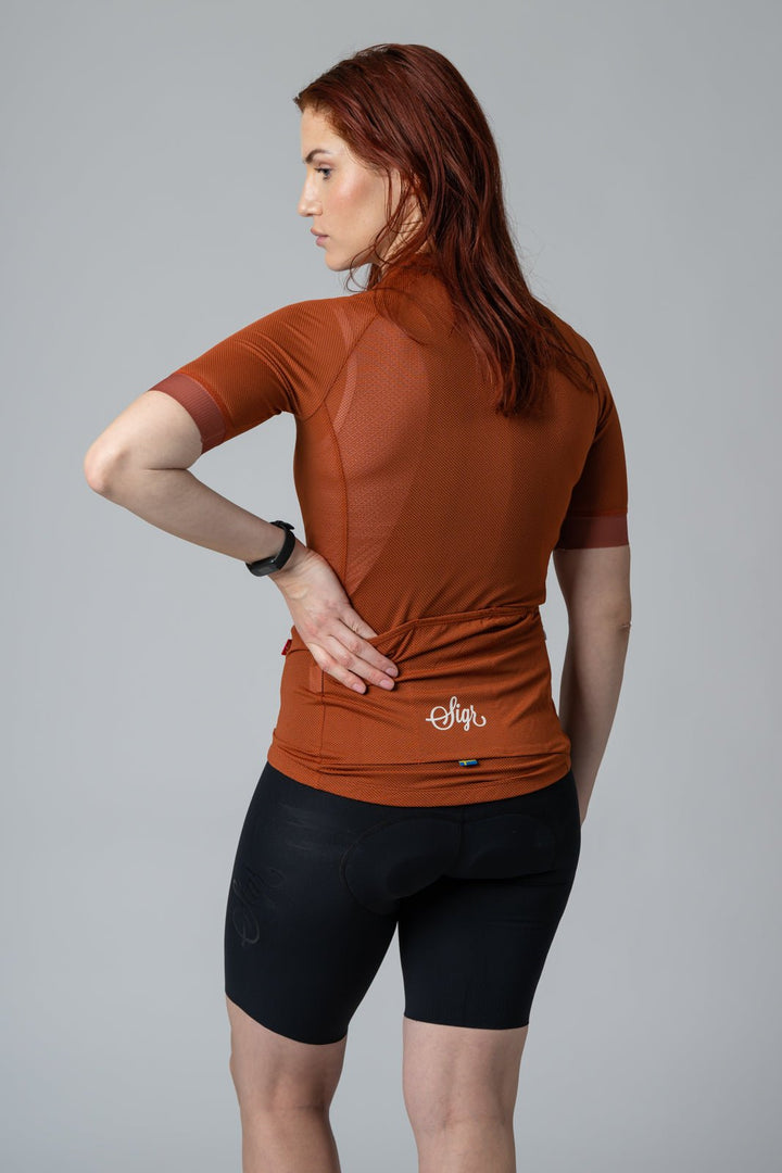 Dahlia Brown Pro Series Women's Cycling Jersey by Sigr Cycling Clothing