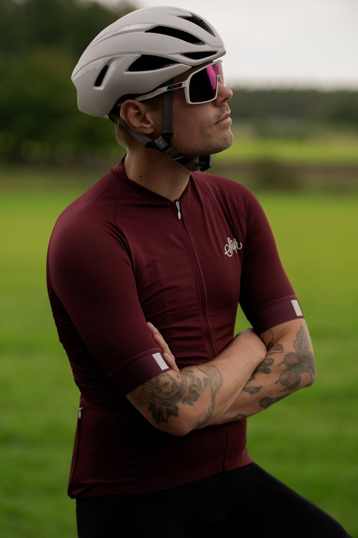 Dahlia Red Pro Series Men's Cycling Jersey by Sigr Cycling Clothing