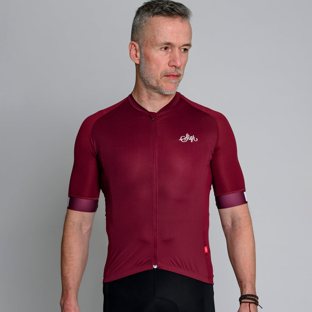 Dahlia Red Pro Series Men's Cycling Jersey by Sigr Cycling Clothing