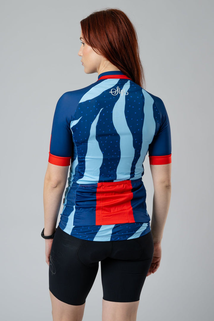 Fjällbäck Blue - Cycling Jersey for Women by Sigr Cycling Clothing