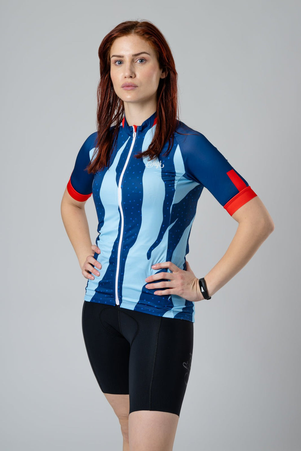 Fjällbäck Blue - Cycling Jersey for Women by Sigr Cycling Clothing