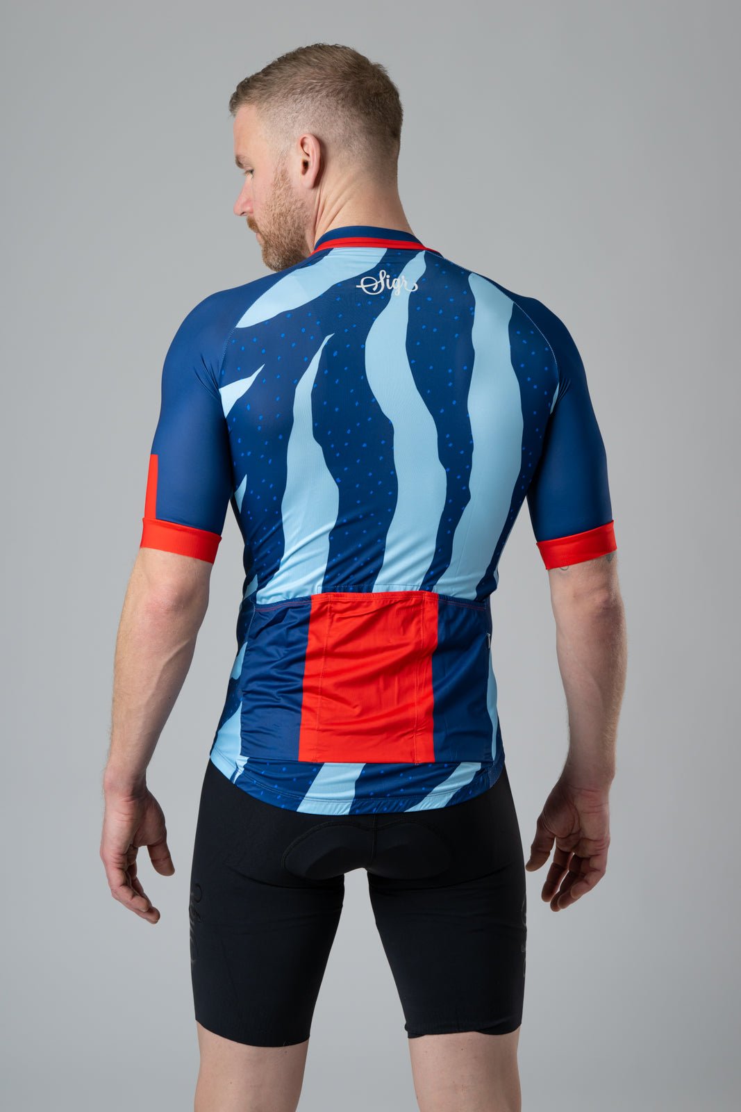 Fjällbäck Blue Men's Cycling Jersey by Sigr Cycling Clothing