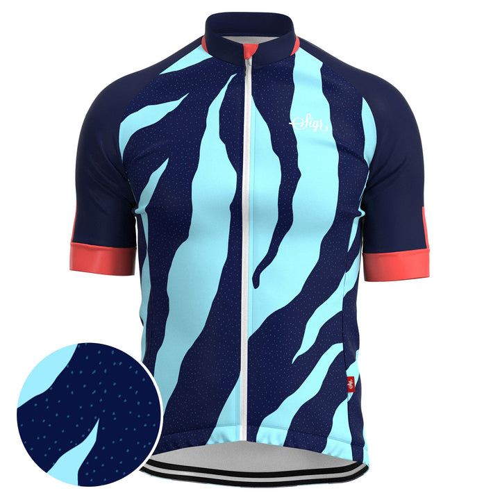 Fjällbäck Blue Men's Cycling Jersey by Sigr Cycling Clothing