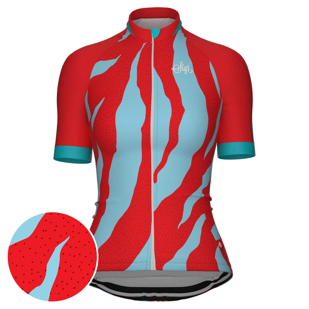 Fjällbäck Red - Cycling Jersey for Women by Sigr Cycling Clothing