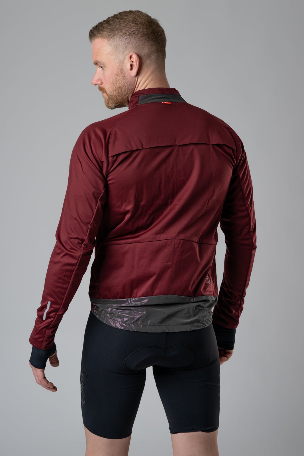 Gotlandsleden Tour Men's Deep Red Merino Softshell Cycling Jacket by Sigr Cycling Clothing