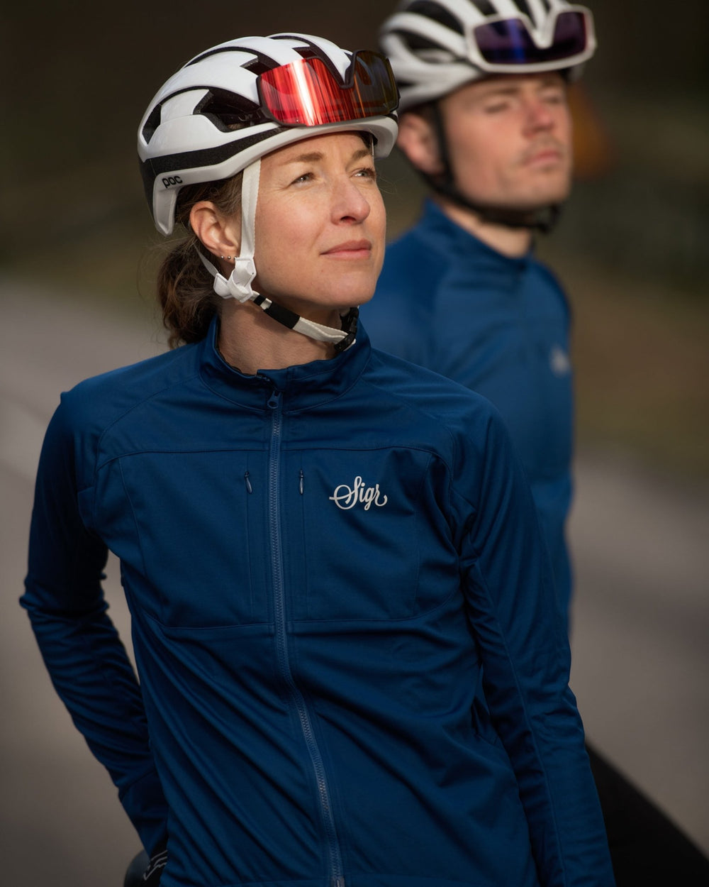 Gotlandsleden Tour Women's Blue Merino Softshell Cycling Jacket by Sigr Cycling Clothing