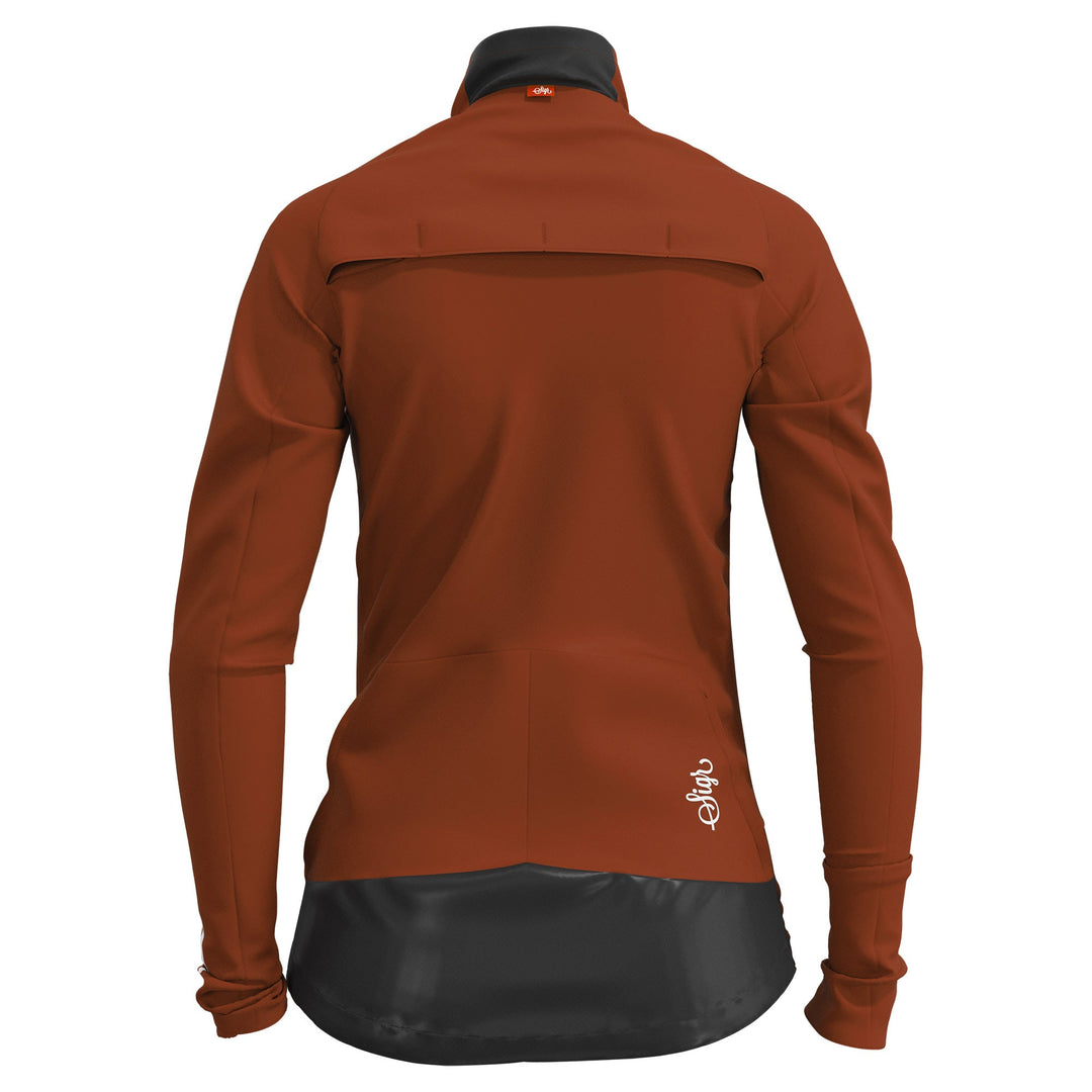 Gotlandsleden Tour Women's Brown Merino Softshell Jacket by Sigr Cycling Clothing