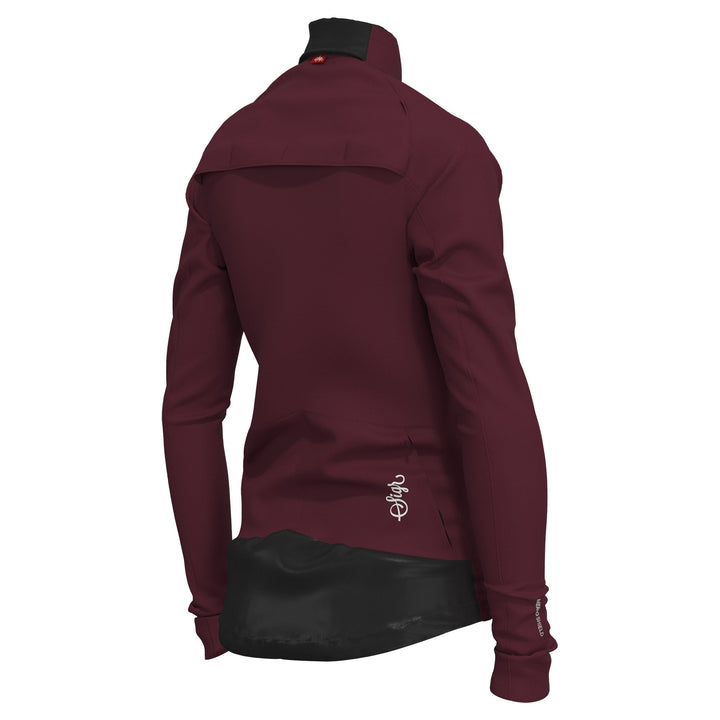 Gotlandsleden Tour Women's Deep Red Merino Softshell Jacket by Sigr Cycling Clothing