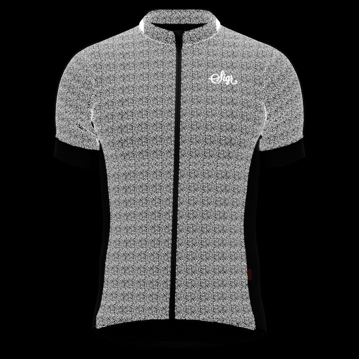 Grus Norrsken Men's Black Reflective Cycling Jersey by Sigr Cycling Clothing