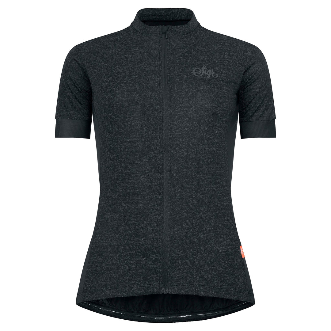 Grus Norrsken Women's Black Reflective Cycling Jersey by Sigr Cycling Clothing