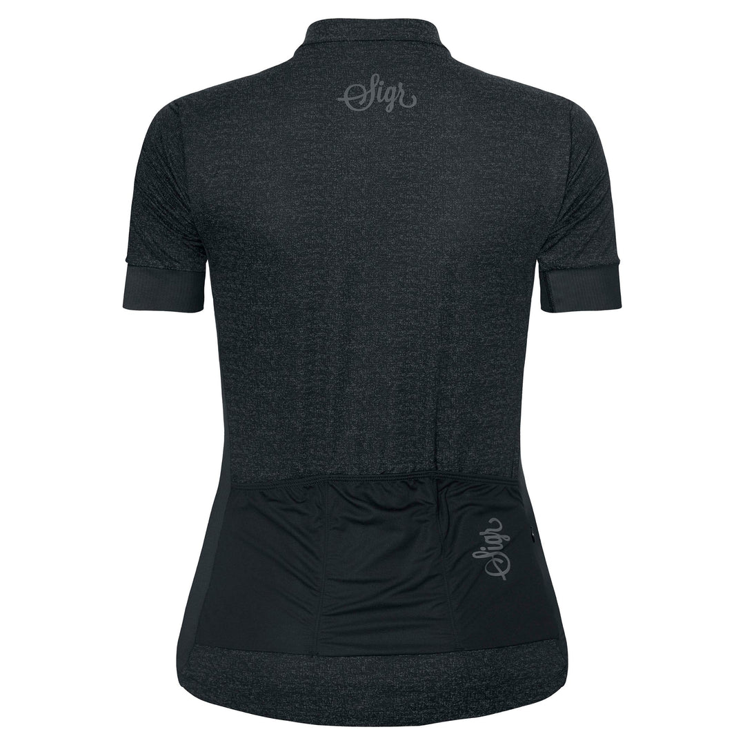 Grus Norrsken Women's Black Reflective Cycling Jersey by Sigr Cycling Clothing