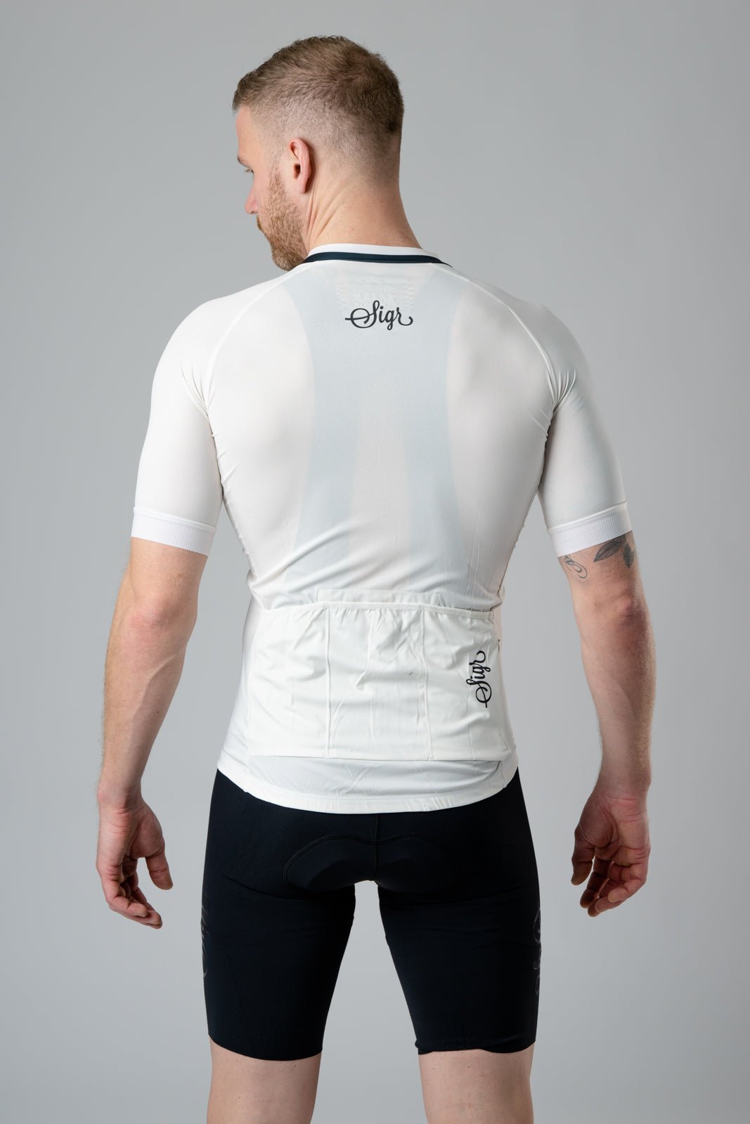 Hägg Men's White Cycling Jersey by Sigr Cycling Clothing