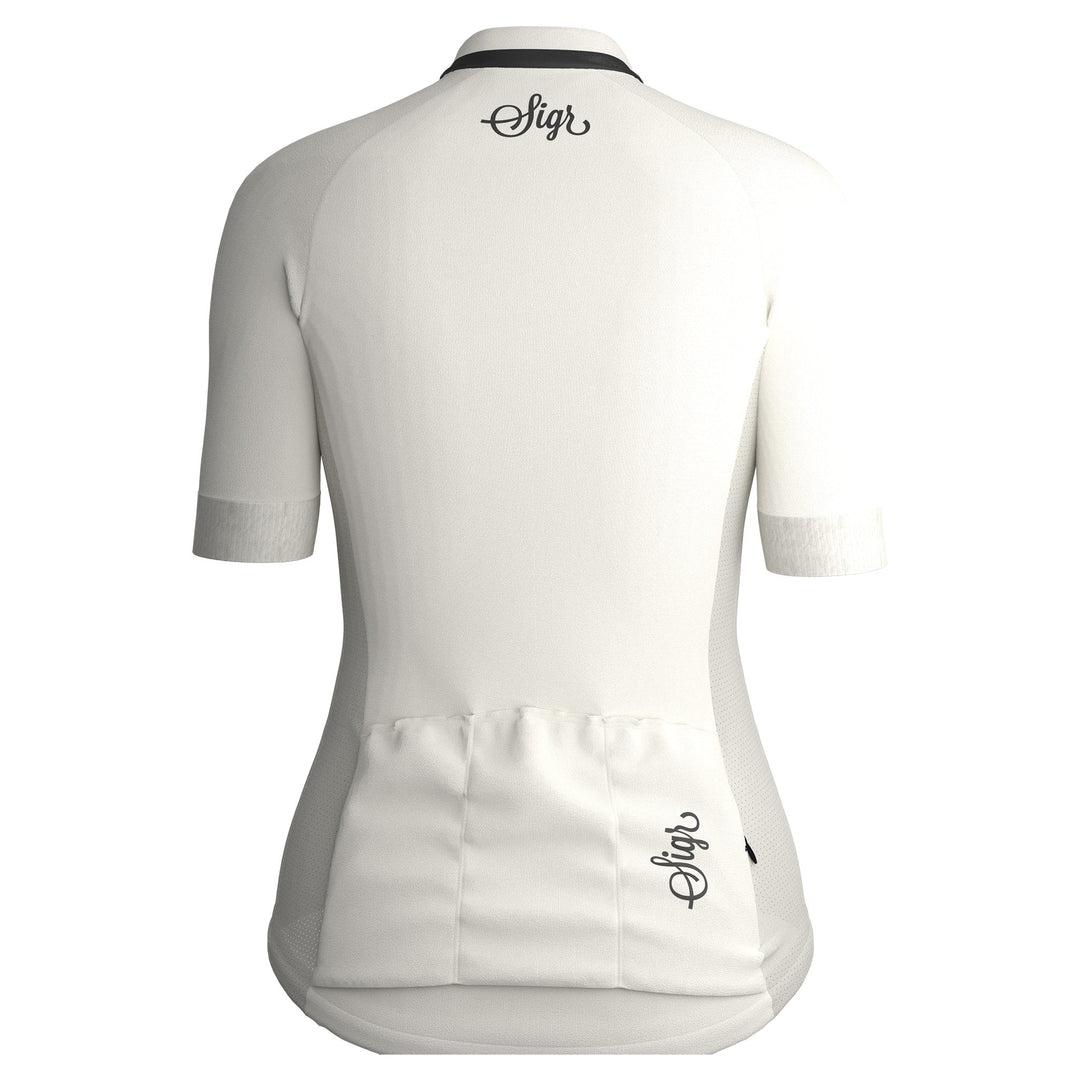 Hägg Women's White Cycling Jersey by Sigr Cycling Clothing