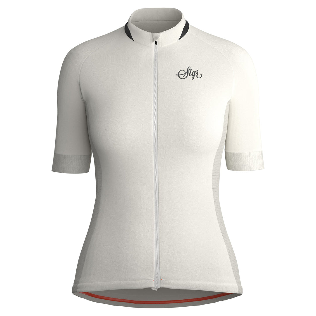 Hägg Women's White Cycling Jersey by Sigr Cycling Clothing