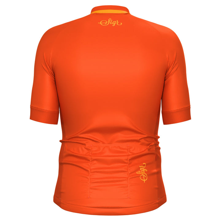 Havtorn Bright Men's Orange Cycling Jersey by Sigr Cycling Clothing