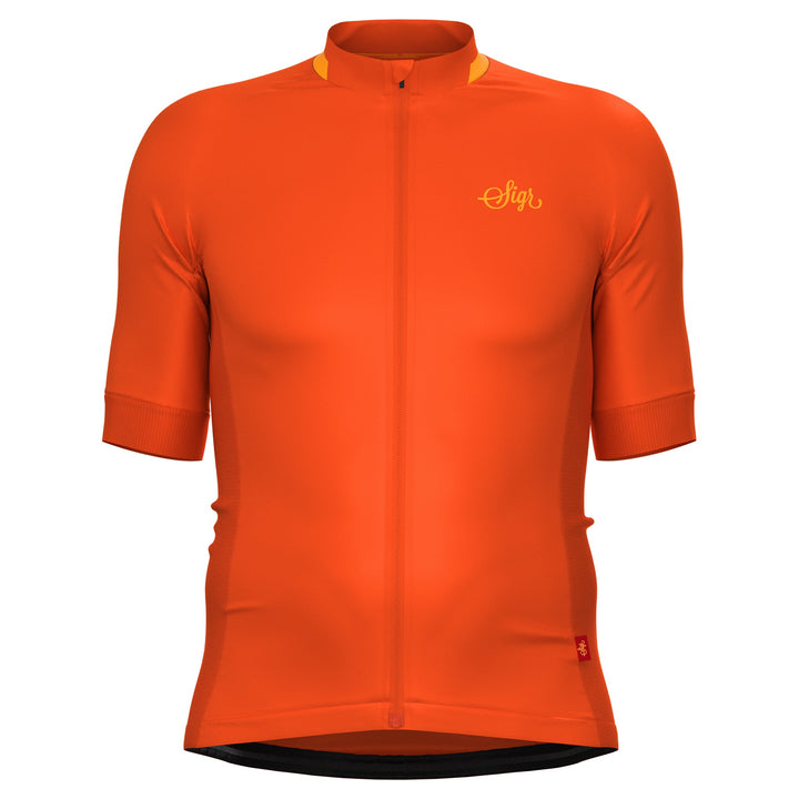 Havtorn Bright Men's Orange Cycling Jersey by Sigr Cycling Clothing