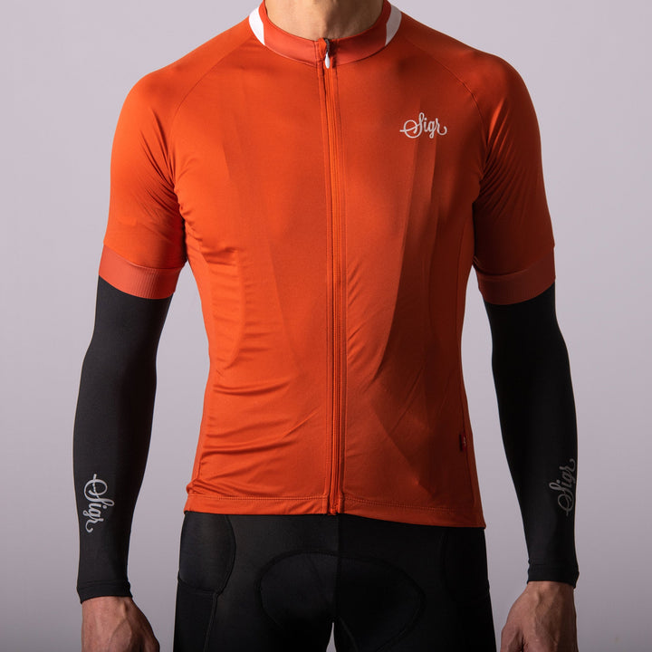 Havtorn Dawn Men's Orange Cycling Jersey by Sigr Cycling Clothing