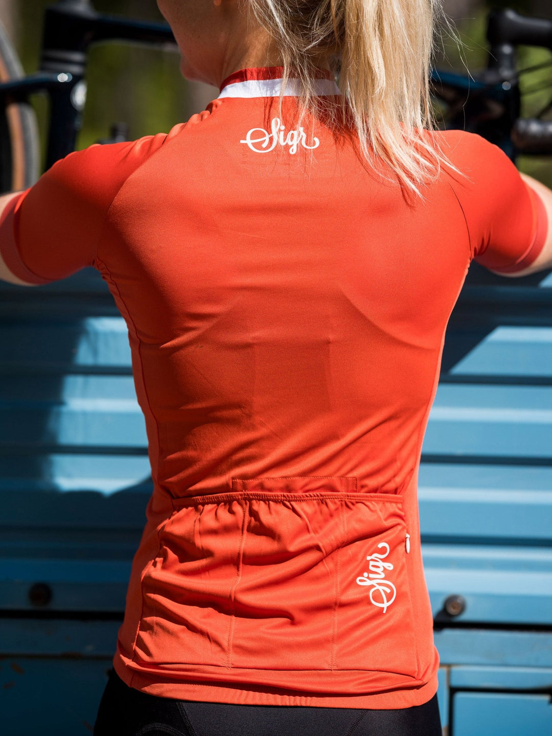 Havtorn Dawn Women's Orange Cycling Jersey by Sigr Cycling Clothing