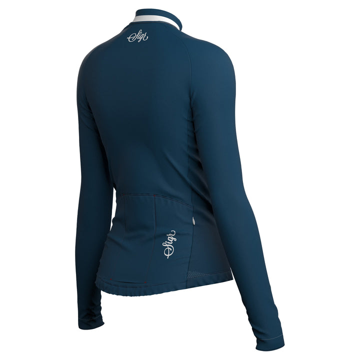 Krokus Blue Women's Warmer Long Sleeved Cycling Jersey by Sigr Cycling Clothing