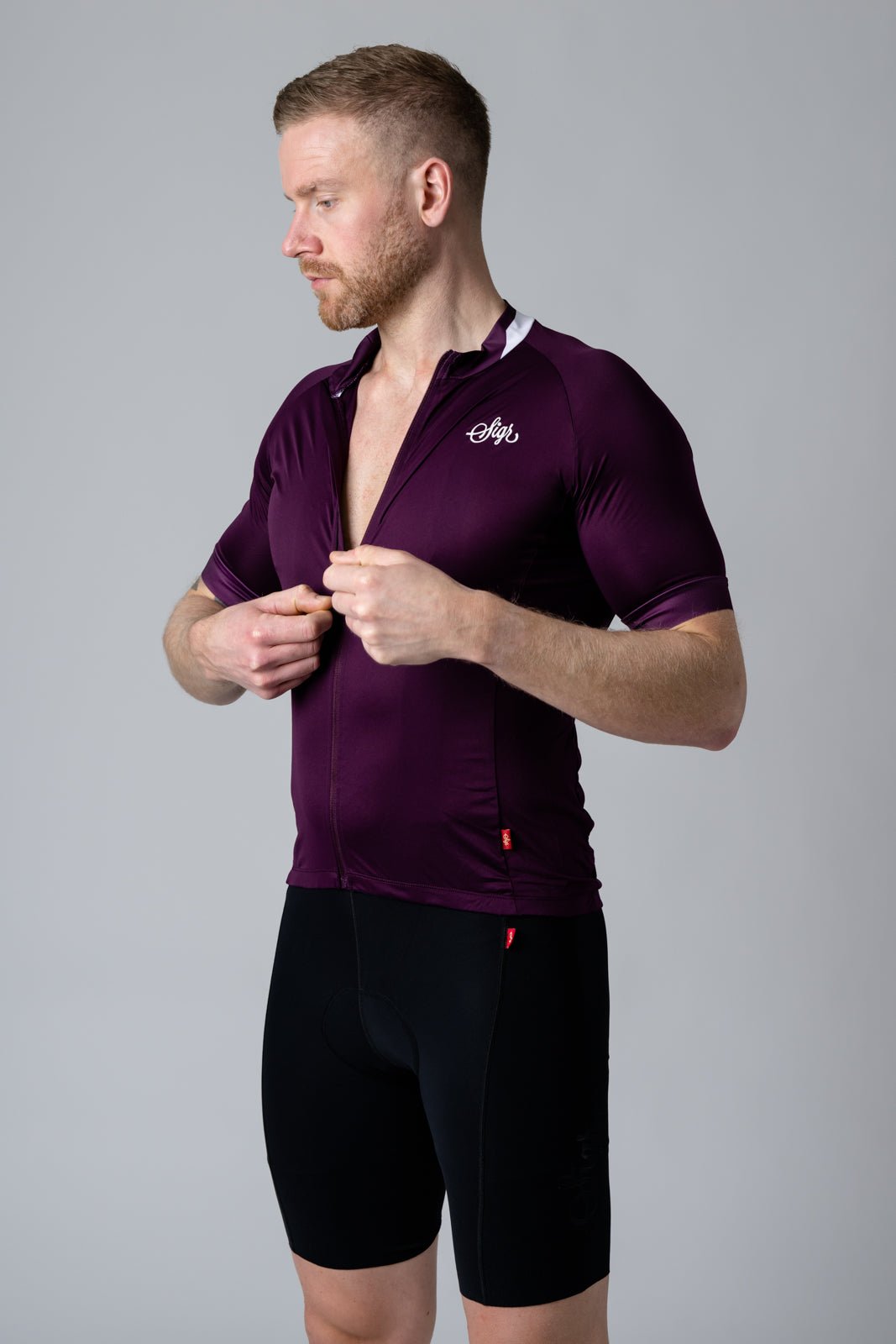 Lila Hortensia Men's Purple Cycling Jersey by Sigr Cycling Clothing