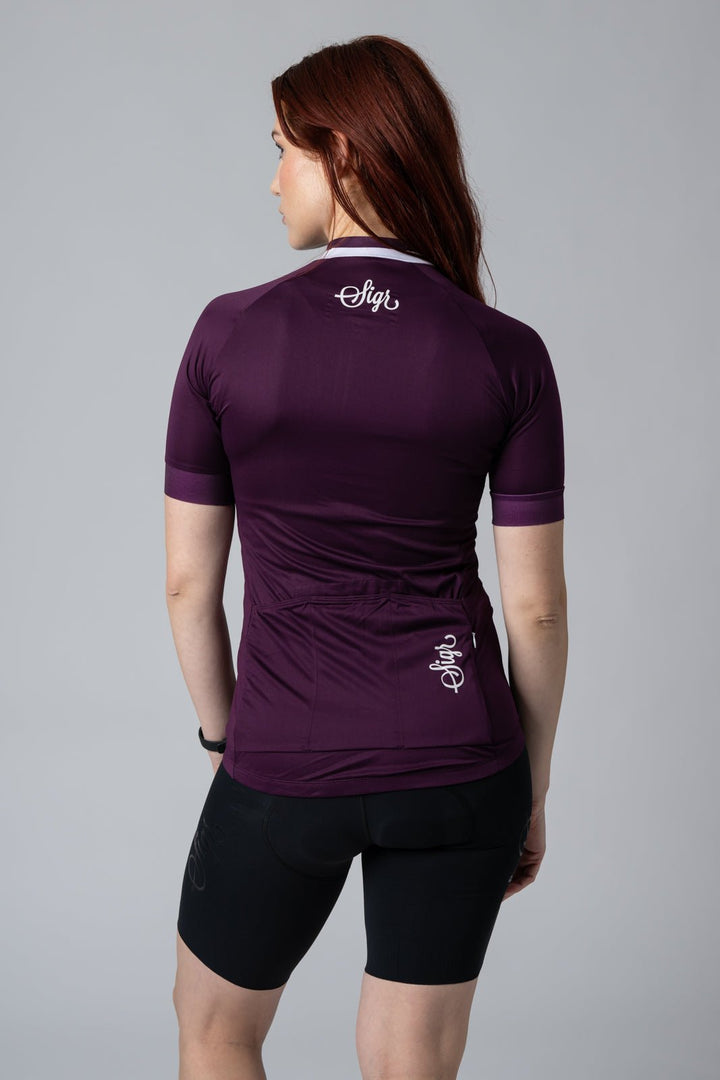 Lila Hortensia Women's Purple Cycling Jersey by Sigr Cycling Clothing