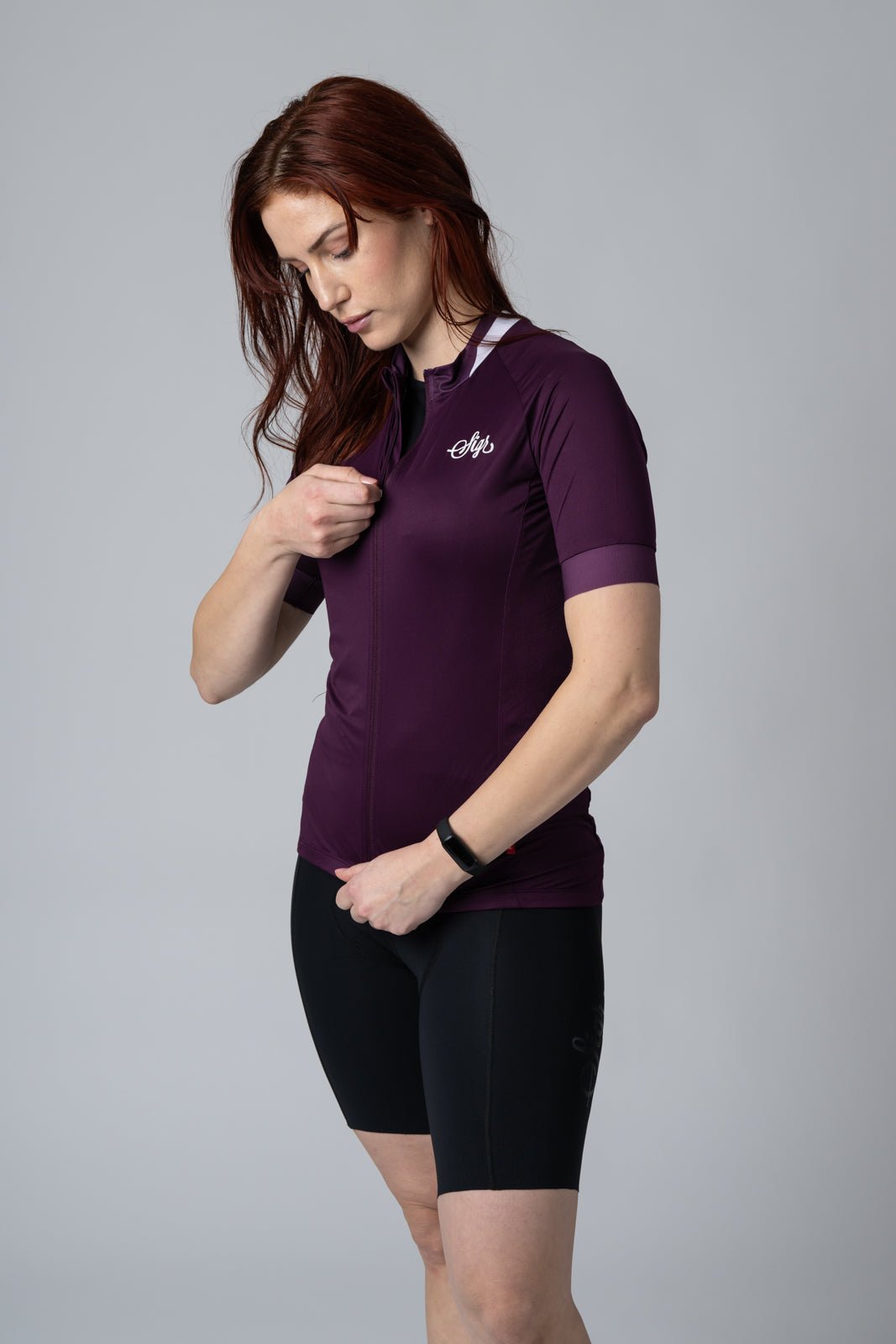 Lila Hortensia Women's Purple Cycling Jersey by Sigr Cycling Clothing