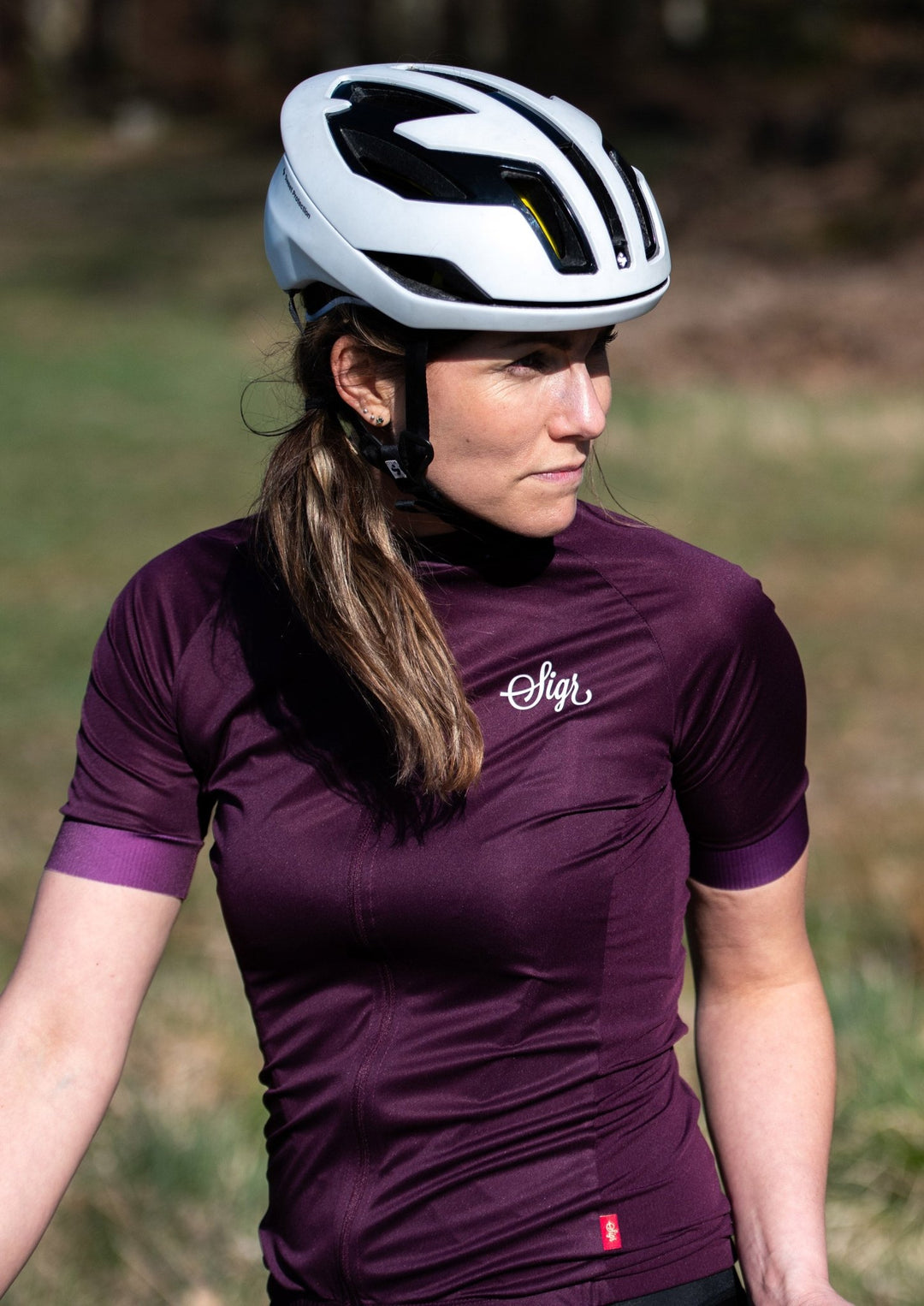 Lila Hortensia Women's Purple Cycling Jersey by Sigr Cycling Clothing