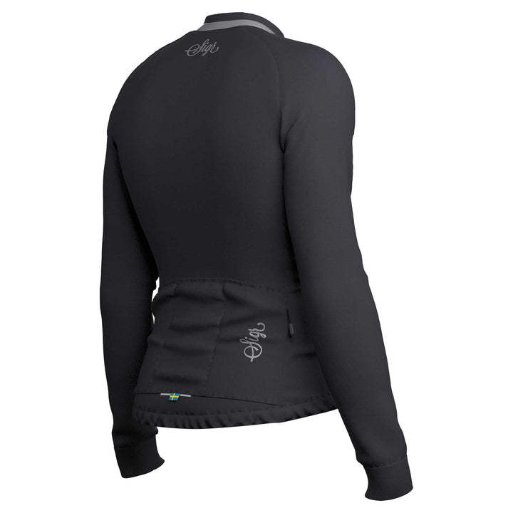 Ljung Black Men's Warmer Long Sleeved Cycling Jersey by Sigr Cycling Clothing