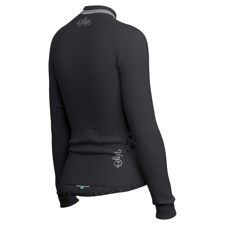 Ljung Black Women's Warmer Long Sleeved Cycling Jersey by Sigr Cycling Clothing