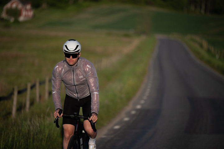 Näckrosleden Men's Grey Ultra-Lightweight Cycling Rain Jacket