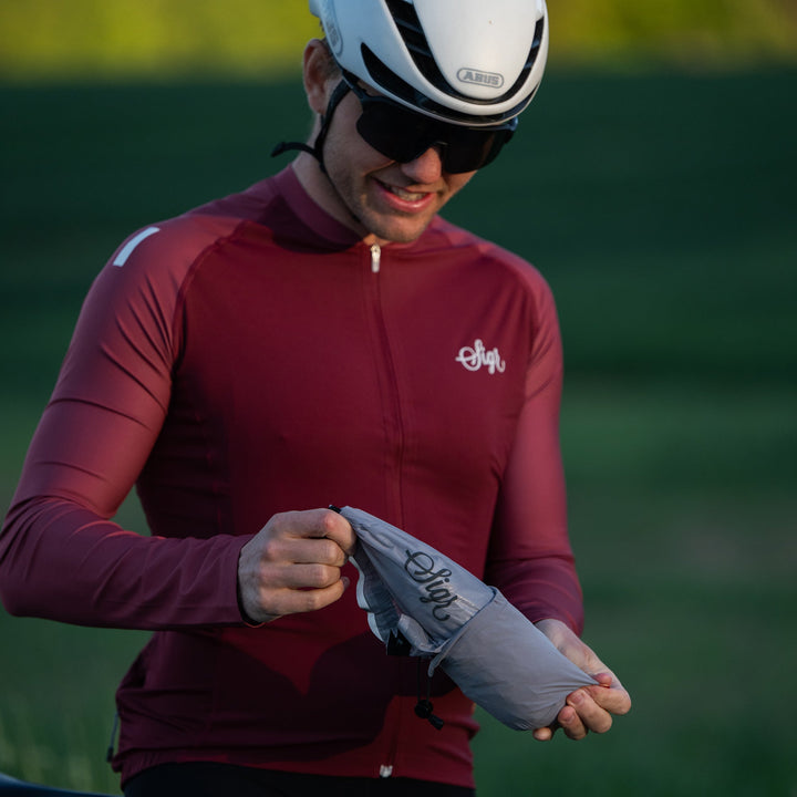 Näckrosleden Men's Grey Ultra-Lightweight Cycling Rain Jacket