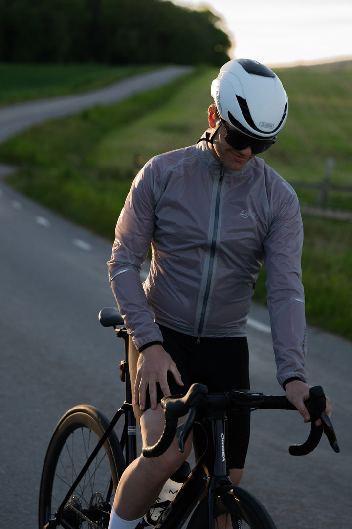 Näckrosleden Men's Grey Ultra-Lightweight Cycling Rain Jacket