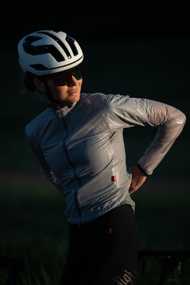 Näckrosleden Women's Grey Ultra-Lightweight Cycling Rain Jacket