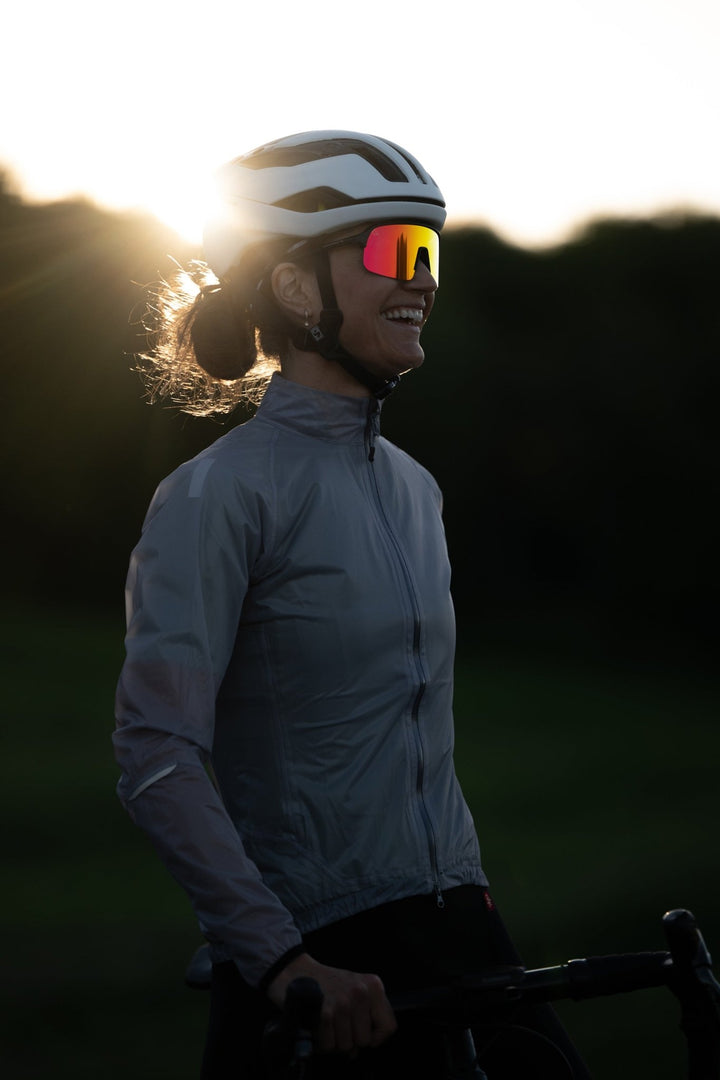 Näckrosleden Women's Grey Ultra-Lightweight Cycling Rain Jacket