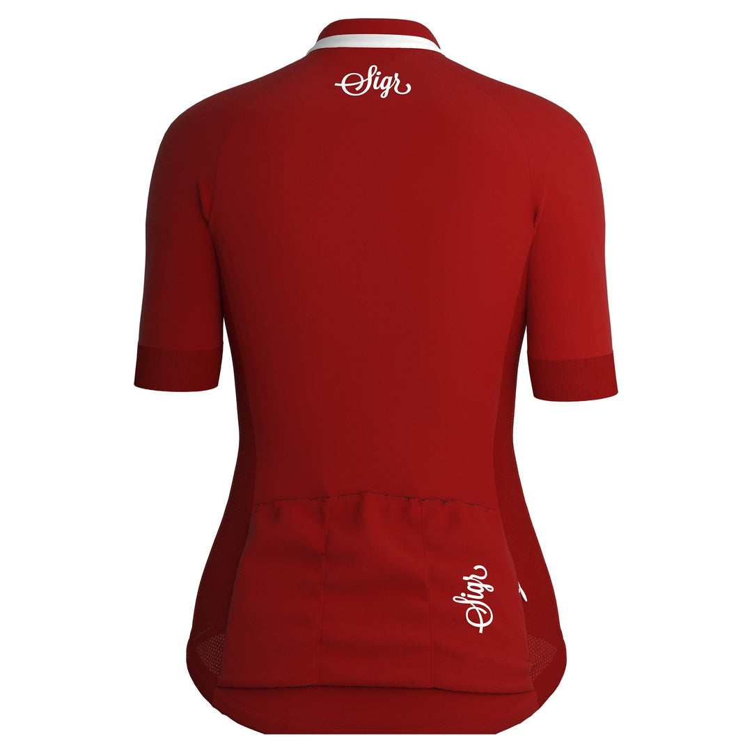 Nejlika Women's Red Cycling Jersey by Sigr Cycling Clothing